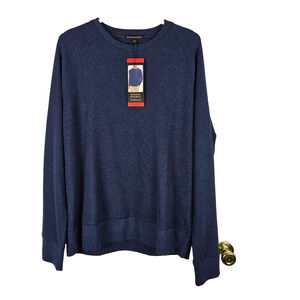 Banana Republic NWT Crew Pullover Mens Size M Blue Knit Shirt Long Sleeve Preppy